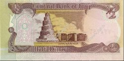 1/2 Dinar IRAK  1993 P.078b NEUF