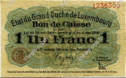 1 Franc LUXEMBOURG  1919 P.27 TB