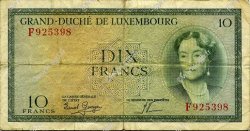 10 Francs LUXEMBOURG  1954 P.48a pr.TB