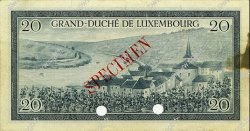 20 Francs Spécimen LUXEMBOURG  1955 P.49s TTB+