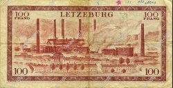 100 Francs LUXEMBOURG  1956 P.50a TB