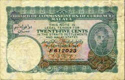 25 Cents MALAYA  1940 P.03 TB