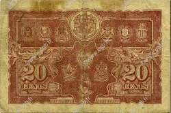 20 Cents MALAYA  1941 P.09a B+