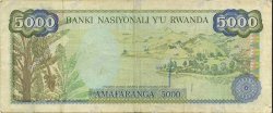 5000 Francs RWANDA  1988 P.22 TB