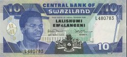 10 Emalangeni SWAZILAND  1990 P.20a NEUF