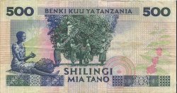 500 Shillings TANZANIE  1989 P.21c TTB