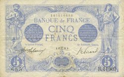 5 Francs BLEU FRANCE  1916 F.02.39 TTB