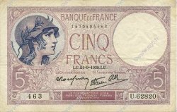 5 Francs FEMME CASQUÉE modifié FRANCE  1939 F.04.09 TTB