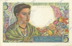 5 Francs BERGER FRANCE  1943 F.05.01 UNC-