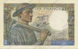 10 Francs MINEUR FRANCE  1945 F.08.13 SUP