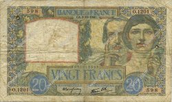 20 Francs TRAVAIL ET SCIENCE FRANCE  1940 F.12.08 B+