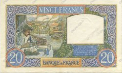 20 Francs TRAVAIL ET SCIENCE FRANCE  1940 F.12.09 SUP
