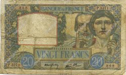 20 Francs TRAVAIL ET SCIENCE FRANCE  1941 F.12.13 B