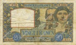 20 Francs TRAVAIL ET SCIENCE FRANKREICH  1941 F.12.15