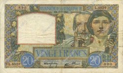 20 Francs TRAVAIL ET SCIENCE FRANCE  1941 F.12.16 TTB