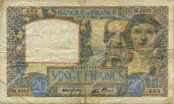 20 Francs TRAVAIL ET SCIENCE FRANCE  1941 F.12.16 TB+