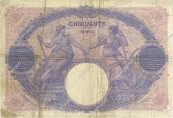 50 Francs BLEU ET ROSE Numéro spécial FRANCE  1917 F.14.30 pr.TTB