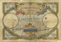 50 Francs LUC OLIVIER MERSON FRANCE  1928 F.15.02 pr.B