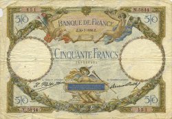 50 Francs LUC OLIVIER MERSON FRANCE  1930 F.15.04 B+