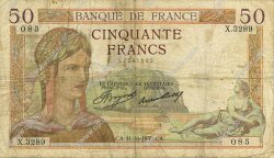 50 Francs CÉRÈS FRANCE  1935 F.17.19 B