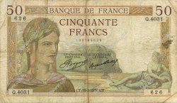 50 Francs CÉRÈS FRANCE  1936 F.17.23 B+