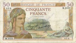 50 Francs CÉRÈS FRANCIA  1936 F.17.30