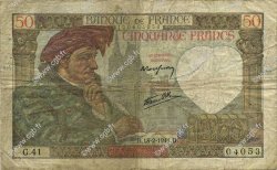 50 Francs JACQUES CŒUR FRANCE  1941 F.19.06 B