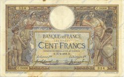 100 Francs LUC OLIVIER MERSON sans LOM FRANCE  1918 F.23.10 TTB