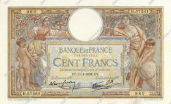 100 Francs LUC OLIVIER MERSON type modifié FRANCE  1938 F.25.10 SUP+