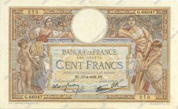 100 Francs LUC OLIVIER MERSON type modifié FRANCE  1939 F.25.46 TTB