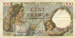 100 Francs SULLY FRANCE  1939 F.26.08 TTB+
