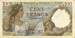 100 Francs SULLY FRANCE  1940 F.26.42 TTB