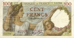 100 Francs SULLY FRANCE  1941 F.26.52 TTB