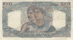 1000 Francs MINERVE ET HERCULE FRANCE  1945 F.41.03 B à TB