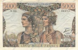5000 Francs TERRE ET MER FRANCE  1953 F.48.08 pr.SUP