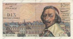 10 Nouveaux Francs RICHELIEU FRANCE  1961 F.57.16 TTB+