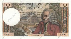10 Francs VOLTAIRE FRANCE  1970 F.62.45 AU-