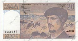 20 Francs DEBUSSY Modifié FRANCE  1997 F.66ter.02A58 pr.SPL