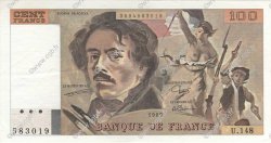 100 Francs DELACROIX modifié FRANCE  1989 F.69.13c SUP+