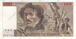 100 Francs DELACROIX imprimé en continu FRANCE  1993 F.69bis.05 SPL