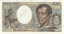 200 Francs MONTESQUIEU FRANCE  1981 F.70.01 pr.SUP