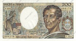 200 Francs MONTESQUIEU FRANCE  1984 F.70.04 SUP+