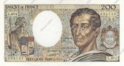 200 Francs MONTESQUIEU FRANCE  1989 F.70.09 pr.NEUF