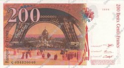 200 Francs EIFFEL FRANCE  1996 F.75.02 SPL