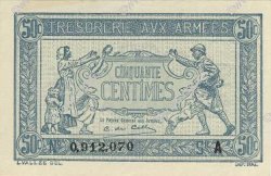 50 Centimes TRÉSORERIE AUX ARMÉES 1917 FRANCE  1917 VF.01.01 NEUF