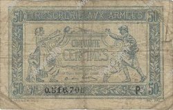 50 Centimes TRÉSORERIE AUX ARMÉES 1917 FRANCE  1917 VF.01.16 B