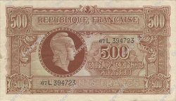 500 Francs MARIANNE fabrication anglaise FRANCE  1945 VF.11.01 TTB+