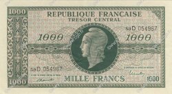 1000 Francs MARIANNE THOMAS DE LA RUE FRANCE  1945 VF.13.01 SUP à SPL