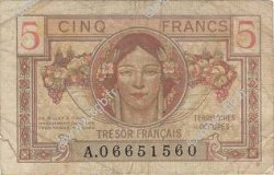5 Francs TRÉSOR FRANCAIS FRANCE  1947 VF.29.01 TB