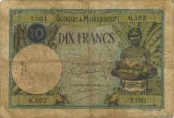 10 Francs MADAGASCAR  1937 P.036 B